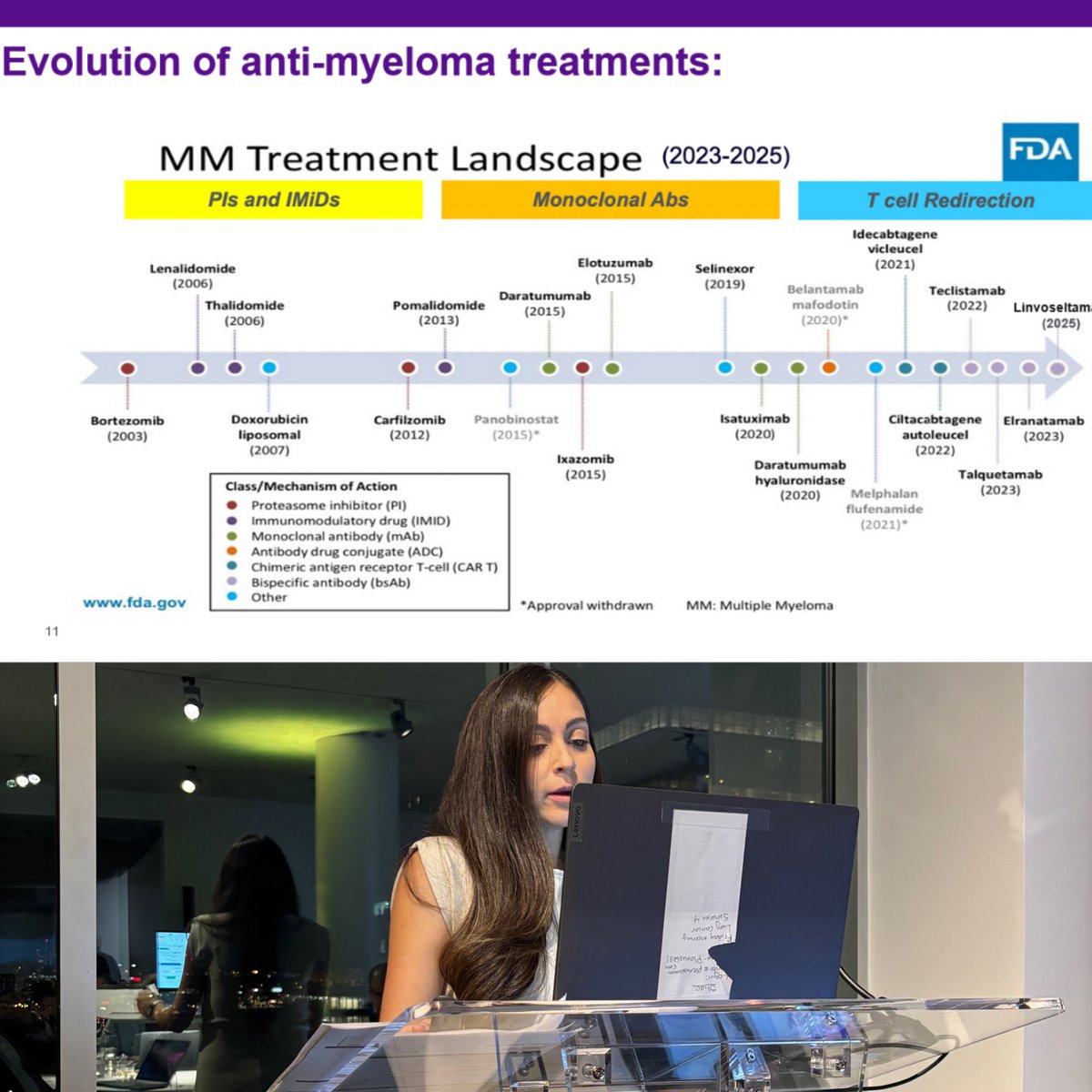 JoshuaRichterMD's tweet image. Dr Olivia Main with @docbraunstein walking us through the management of multiply relapsed myeloma.   @nyulangone #mmsm @PleXusComm
