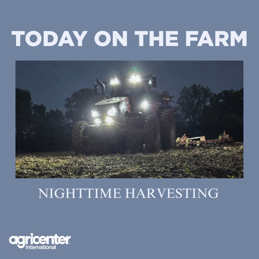 Farm work doesn’t stop when the sun sets. 🌙🚜 Our crew was out after dark keeping the harvest moving - proof that farming really is a sunrise-to-past-sunset job.

#Agricenter #TodayOnTheFarm #TNHarvest #NightHarvest #Farming