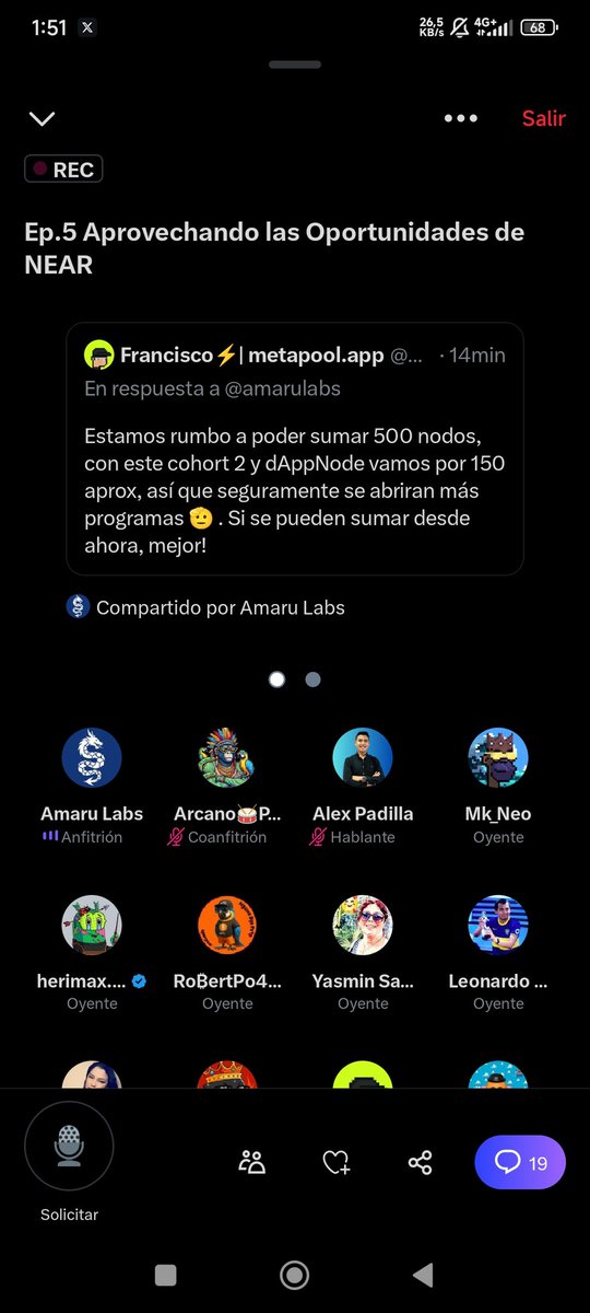 En el space de <a href="/amarulabs/">Amaru Labs</a> aprendiendo sobre las oportunidades que hay en <a href="/NEARProtocol/">NEAR Protocol</a>

Gracias