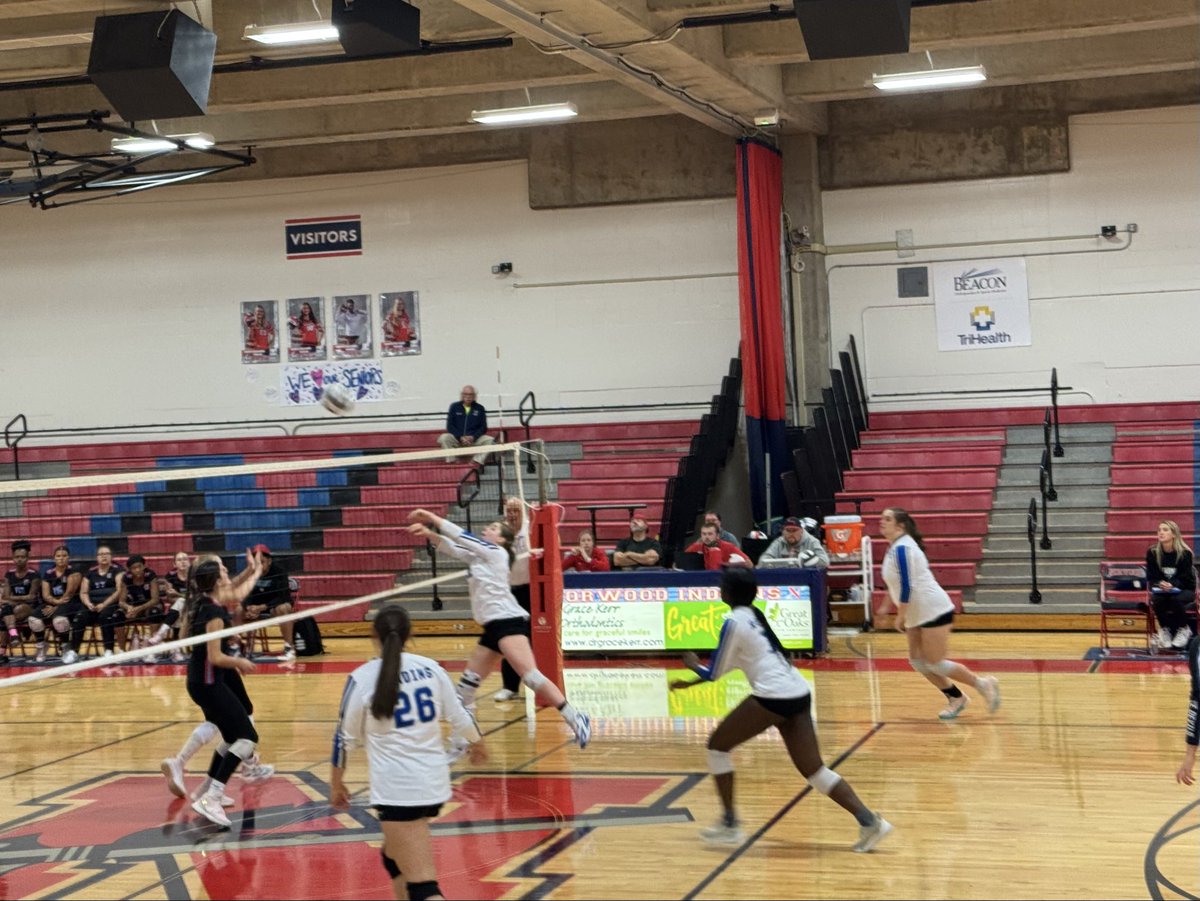 RCCSDsuper's tweet photo. Blue Devils win! Blue Devils win! Defeated Finneytown in the first round of OHSAA volleyball tournament. Next up Summit Country Day Tuesday at Norwood at 5:30. Go Reading! #bluedevilway https://t.co/E1RiJzi7Tc