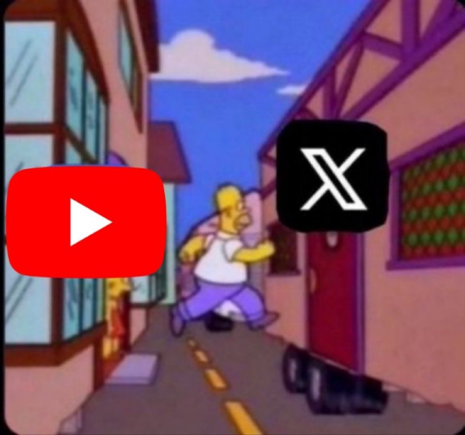 BritishUnityUK's tweet photo. Me running to X when YouTube isn't working. #youtubedown https://t.co/jHqQoR8CwU