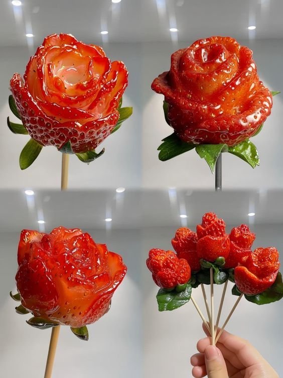 strawberry roses