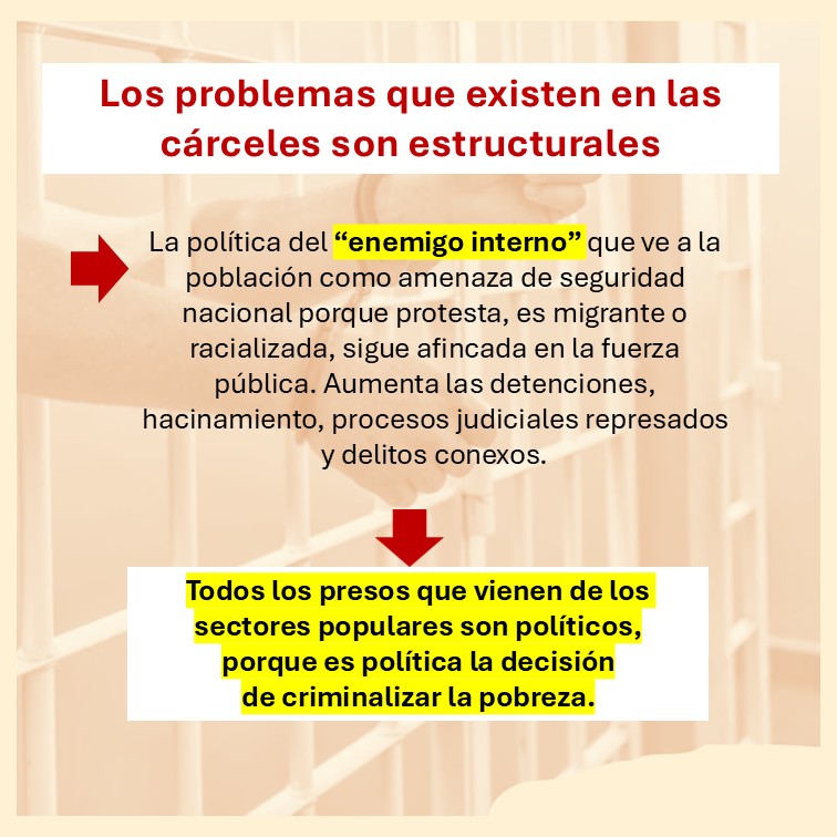 ap_solidaridad's tweet photo. Reivindicaciones para Presos Políticos: Mantener su vida colectiva para resolver sus necesidades de salud, ordenar las visitas, protegerse, organizar grupos de estudios y análisis. No equipararlos con grupos de delincuencia común, les quita reconocimiento y les conexa delitos. https://t.co/7Acb1MjzVF