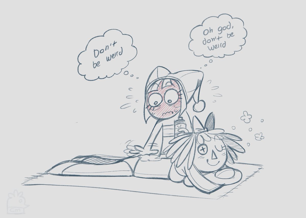 another silly comic from me
#tadcfanart #ragapom #buttonblossom #jesterdoll