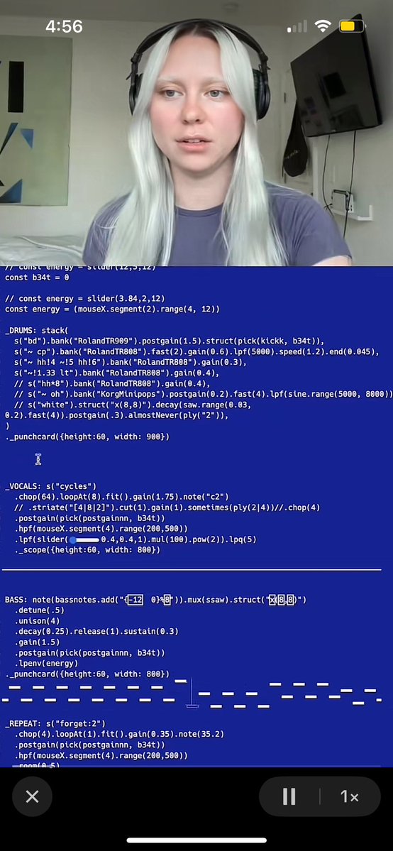 adelwu_'s tweet image. saw a dj set done with live coding in strudel cc
so sick!! my first time seeing something like this — anyone tried it before?