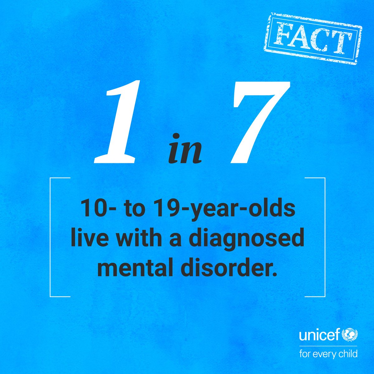 UNICEF's tweet image. Children and young people worldwide face growing mental health challenges, and emergencies make it even harder to cope.
UNICEF and partners urge governments to put mental health at the heart of all emergency responses, so every child can thrive. #OnMyMind