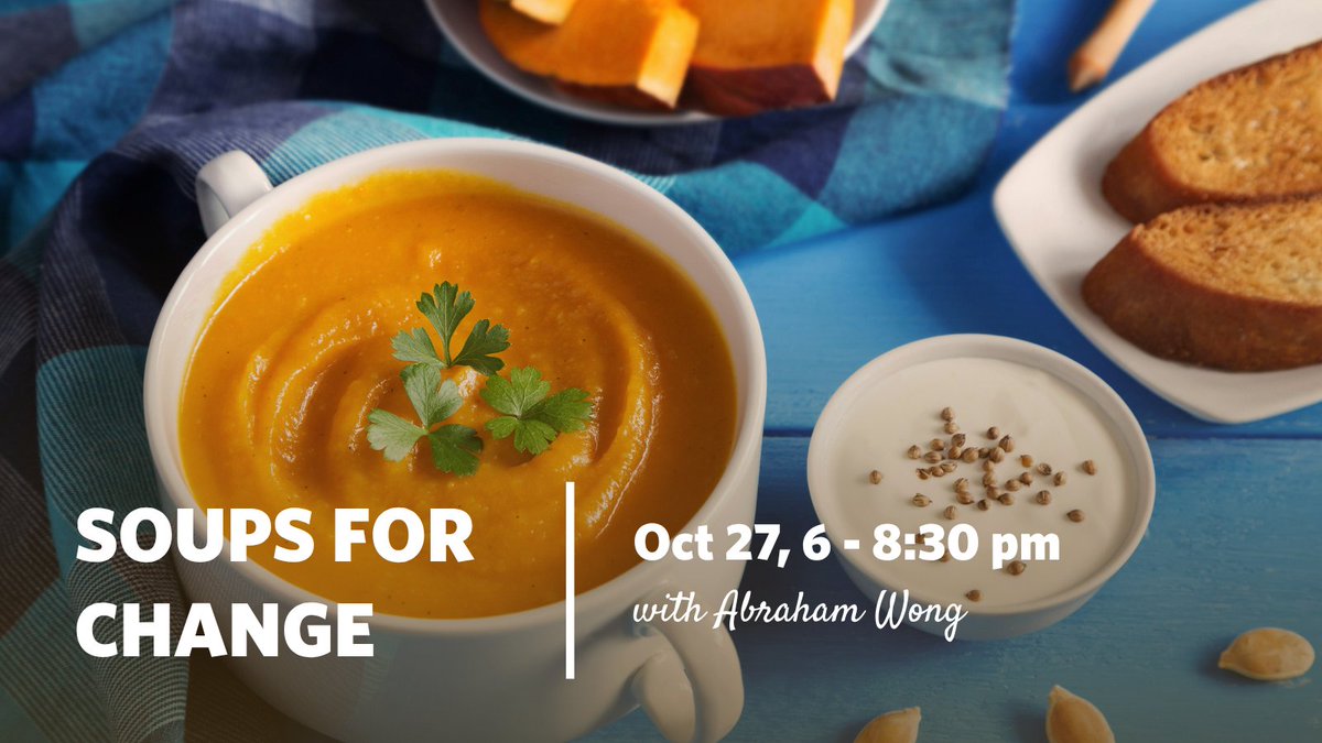Join for Soups for Change: Turning “Imperfect” Produce into Nourishing Meals on Monday, October 27 🍲

Chef and culinary instructor Abraham Wong will guide participants in transforming “imperfect” and cull produce into nourishing, flavourful soups. 

Register on our website!