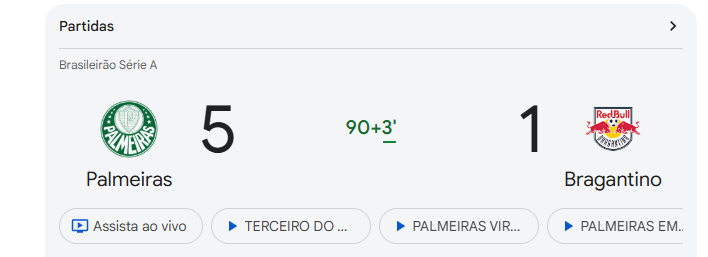 Rapaiz, que atropelo do verdão!