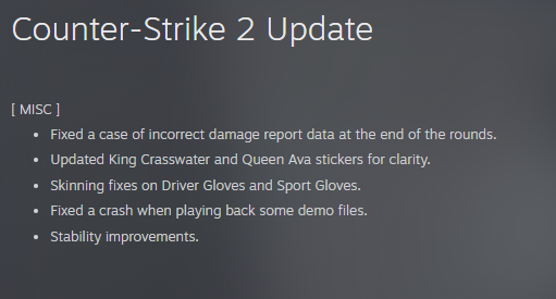 eugenio8a8's tweet image. Newwwwww Updateeeeeeeee 🚨🚨🚨🚨🚨
"Fixes on Driver Gloves"
W update, anyone that disagrees sorry, big W big W
Dont care about anymore here, have gn 😂😂
@CounterStrike