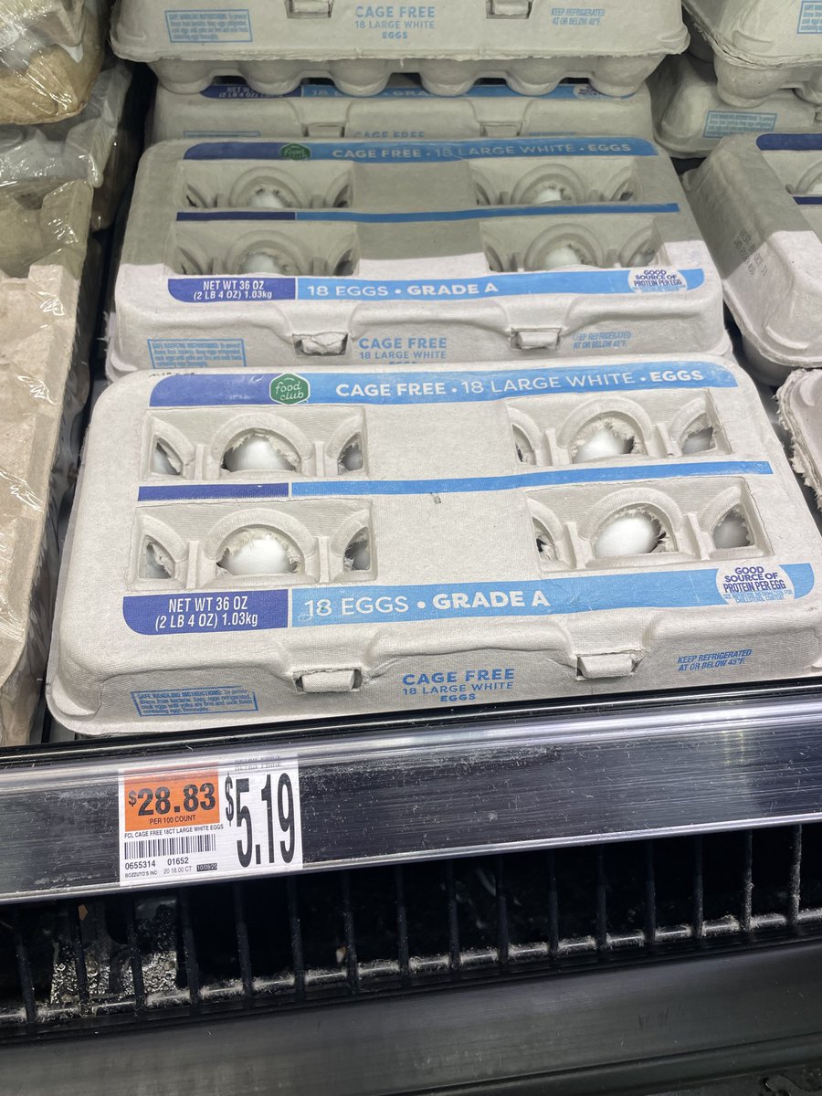 18 eggs for $5.19. Lowest this has been in a year+?