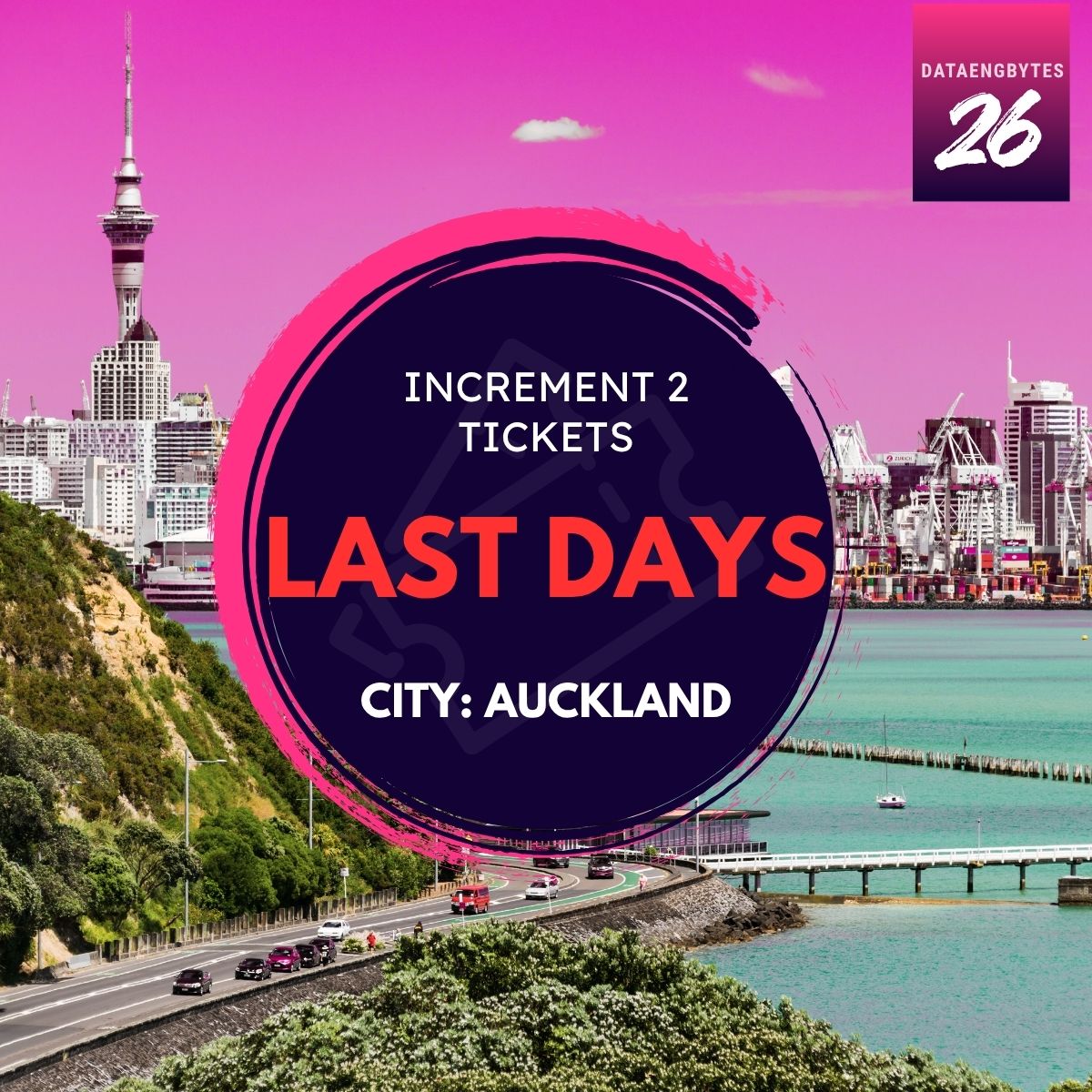 dataengbytes's tweet image. Join over 30 folks who've already purchased their ticket for DataEngBytes Auckland 2026 already.
Prices are rising by $5 on Friday - don't miss out on these great prices
tickettailor.com/events/dataeng…