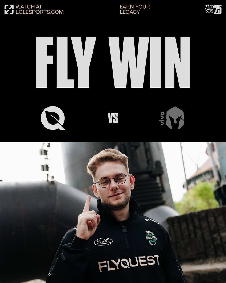 LoL Esports (@lolesports) on Twitter photo #FLYWIN
<a href="/FlyQuest/">FlyQuest First & Only LTA CHAMPIONS</a> pick up their first #Worlds2025 Swiss Stage win! #FLYWIN
<a href="/FlyQuest/">FlyQuest First & Only LTA CHAMPIONS</a> pick up their first #Worlds2025 Swiss Stage win!