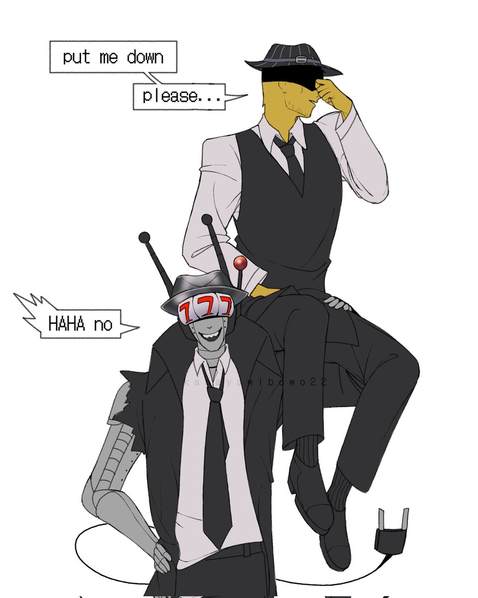 Some fanart of two swap Doublefedora AU First one AU from Toring