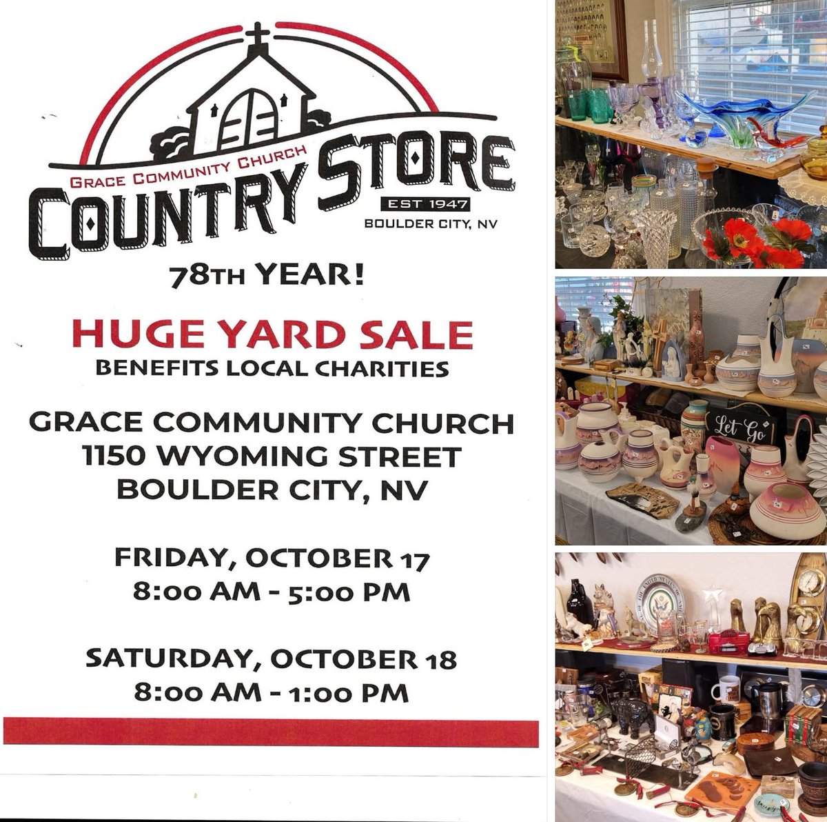 Wow! 78 years already! ❤️ For those of you that live in Southern Nevada, come on out! There is something for everyone! Inside and Outside and it’s a really “Huge” Sale! And, they have some amazing Chili too! 👍🏼
