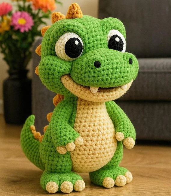Easy Crochet Dinosaur Pattern weavecrochet.com/16962-easy-cro…