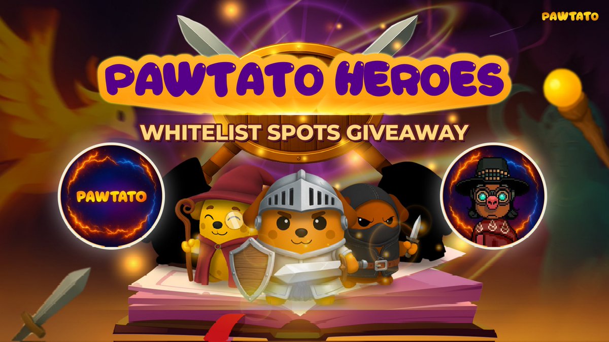 MaxOutSui's tweet image. 🎁 Heroes Mint WL Giveaway Alert!👀🤟
Ready for the most awaited mint from @PawtatoFinance dropping on 1st November? ⚡️
Let’s get you early access 👇
🔥 I’m giving away 20 Wl spots, and the first round starts today  ends 20th Oct!
To join the Heroes squad:
1️⃣ Follow 👉…