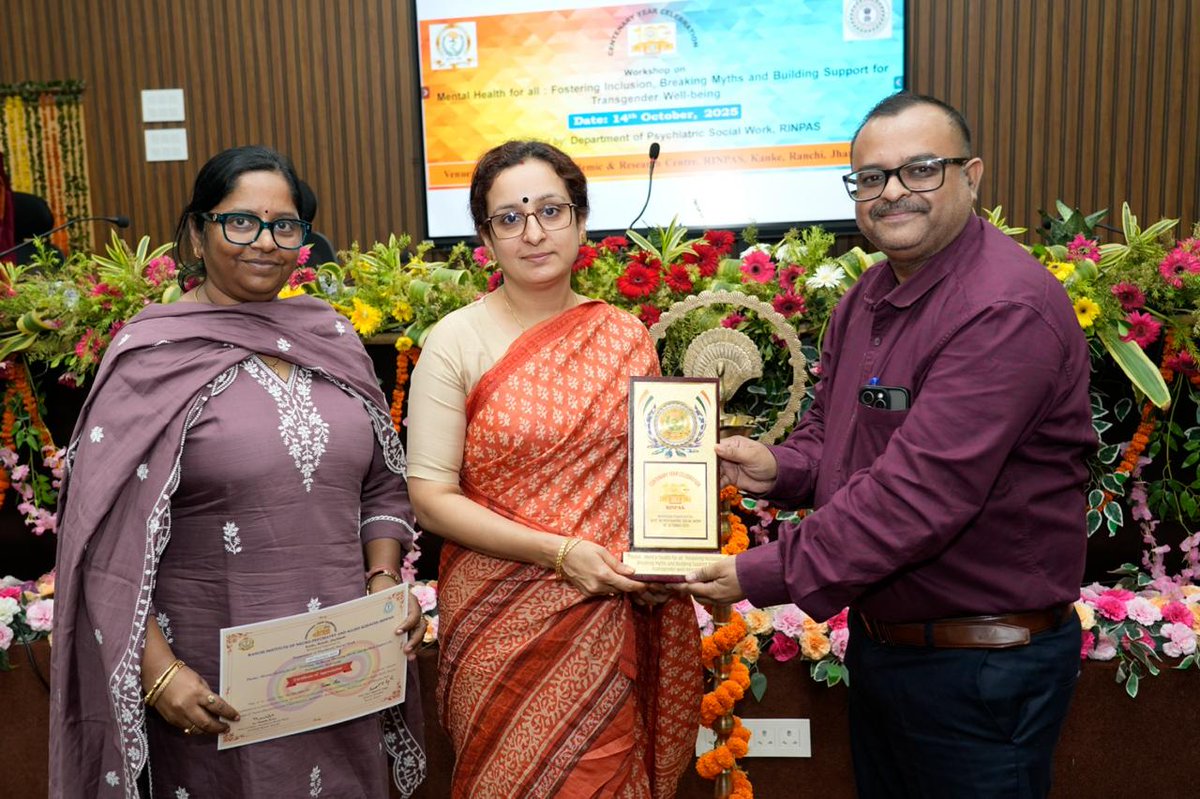 cini_india's tweet photo. Workshop on “Mental Health for All: Fostering Inclusion, Breaking Myths and Building Support for Transgender Well-being”
CINI had the privilege to share its experiences and learnings in a workshop organized by #RINPAS,Ranchi at the J.E. Dhunjibhoy Academic &amp; Research Centre https://t.co/SNFBwvGQhW
