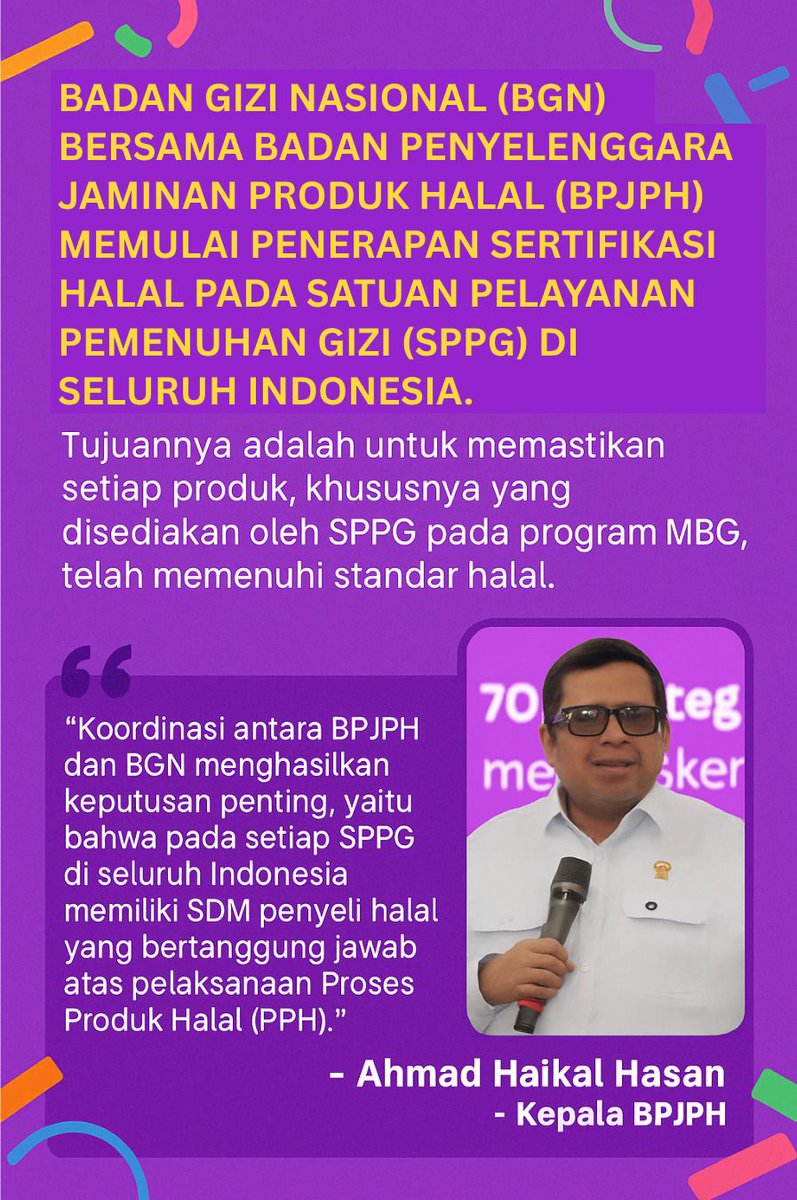 #BPJPHDukungBGN semoga program dapat berjalan dengan baik seiringan dengan membaiknya kualitas mbg