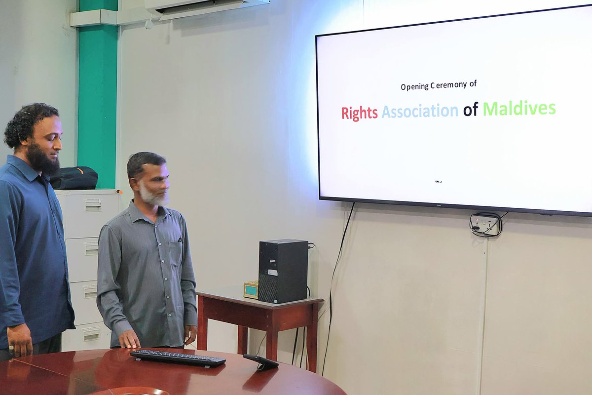 RightsAmv's tweet photo. ރައިޓްސް އެސޯސިއޭޝަން އޮފް މޯލްޑިވްސްގެ އިފްތިތާޙީ ޖަލްސާ
Opening Ceremony of Rights Association of Maldives
15.10.2025
#RightsAmv
#RightsAssociationmv https://t.co/PN0lpJJeBA