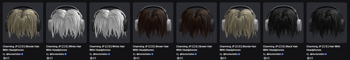 JayRobloxDev's tweet image. Made some hairs with headphones I hope you enjoy them
#ROBLOX #RobloxDev #RobloxUGC
Link: roblox.com/catalog?Catego…