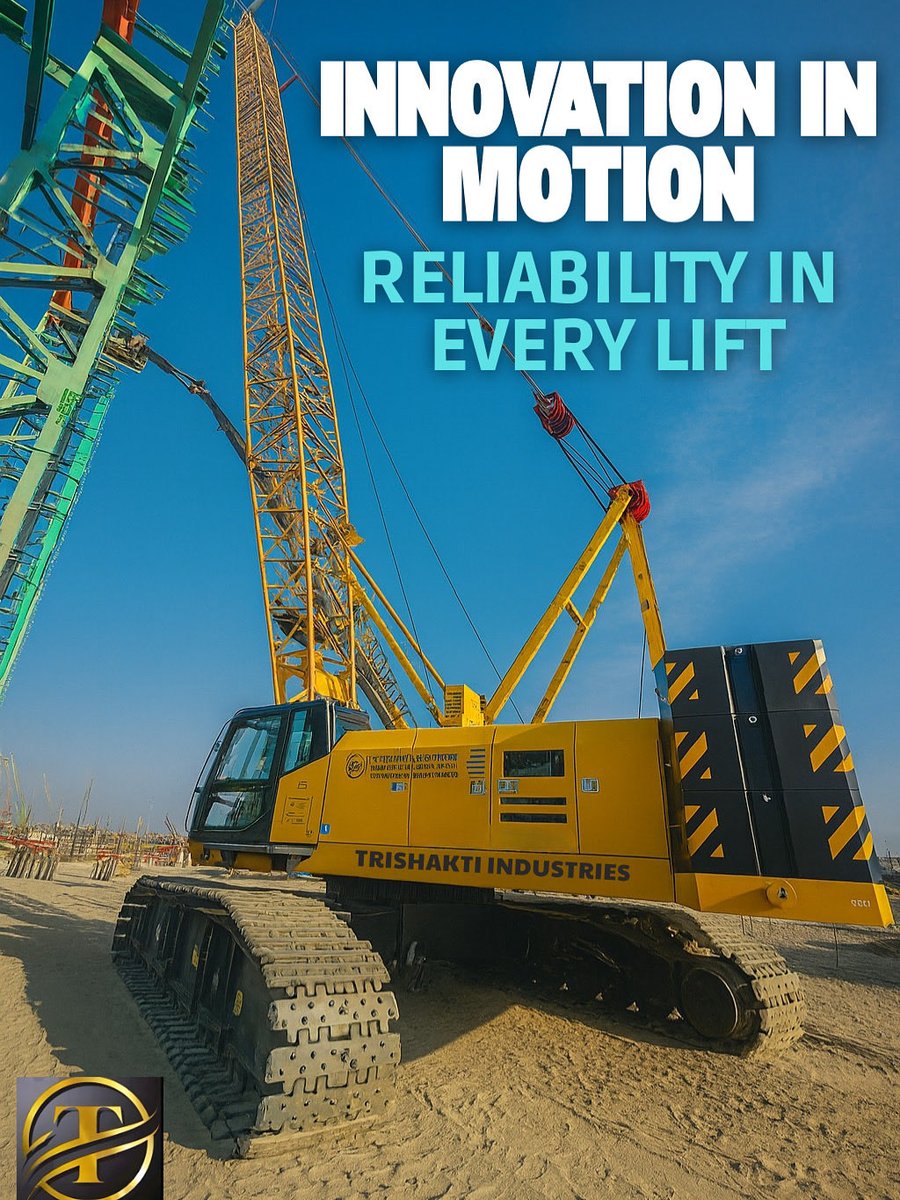 TrishaktiLtd's tweet image. From crawler to truck-mounted cranes every lift at Trishakti Industries stands for strength, safety, and engineering excellence.
trishakti.com | #TrishaktiIndustries #HeavyLifting #BuildingIndia #CranesOfIndia
#CrawlerCranes #TruckMountedCranes #ConstructionMachiner