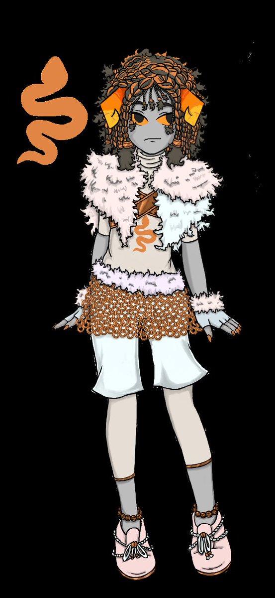 leon_adarkangel's tweet photo. Wow was this crazy to make! My friend finally got into trolls and asked for this adorable design. Murmur is a psionic orangeblood capable of manipulating copper into anything the imagination can muster. Side note: shading metal is a bitch!

#trolls #fanart #Homestuck #hivestuck https://t.co/8hkbvCYEU6