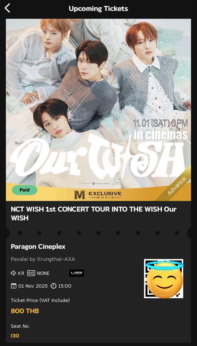 ขออนุญาตปล่อยต่อนะคะ พอดีกดพร้อมเพื่อนแต่ได้ข้างเพื่อนแล้วค่าา ไม่บวกเพิ่มค่ะ ราคาเท่าเดิมเลย ไปหาน้องๆกานน💖

ที่นั่ง I30

#AllMyWishที่เมเจอร์
#NCTWISH
#INTOTHEWISH #OurWISH #NCTWISH_CONCERT_TOUR_IN_CINEMA