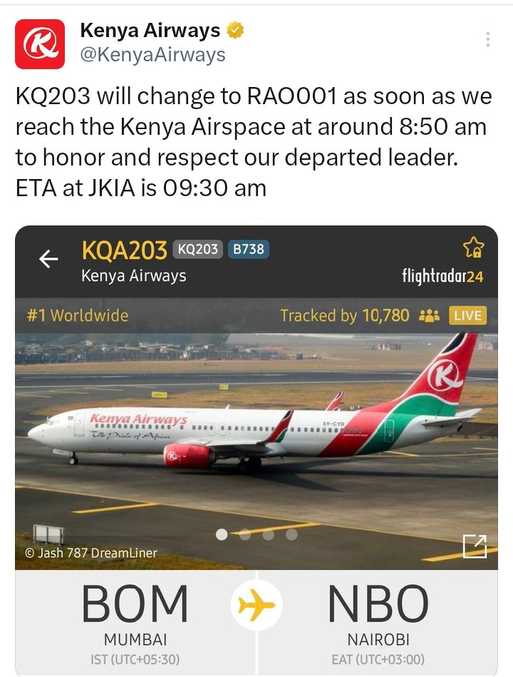 #FareTheWell Baba Raila Odinga! Indeed, RAO001 you are the enigma of Kenya!  

GenZ  Kasmuel Mzee JKIA  Agwambo