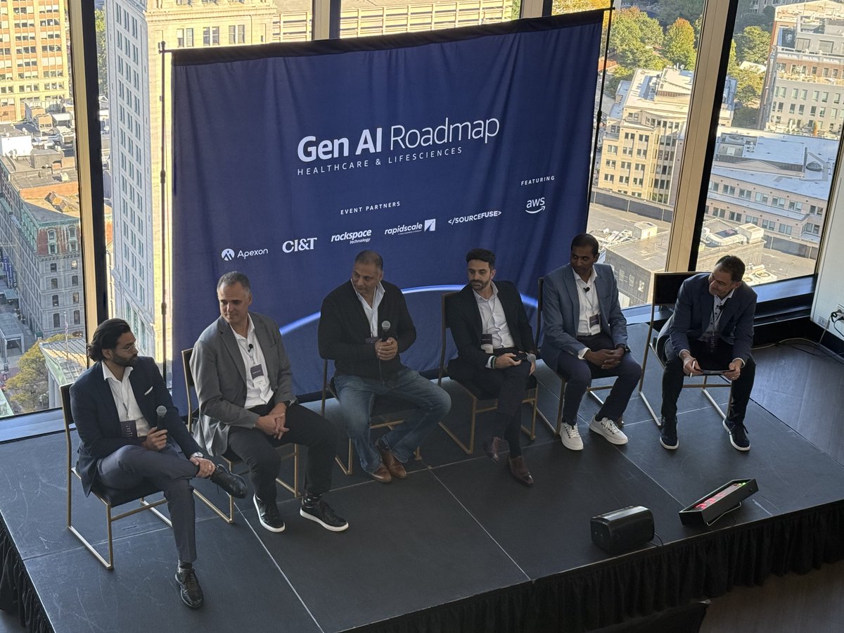 SourceFuse's tweet image. That’s a wrap on a truly transformative day in Boston! 🎉 Our #GenAI & #healthcare event in Boston brought together visionaries, researchers, and technology leaders to push boundaries in #lifesciences and #patientcare.
Swipe through the highlights.
#HealthTech #BostonEvents #AWS