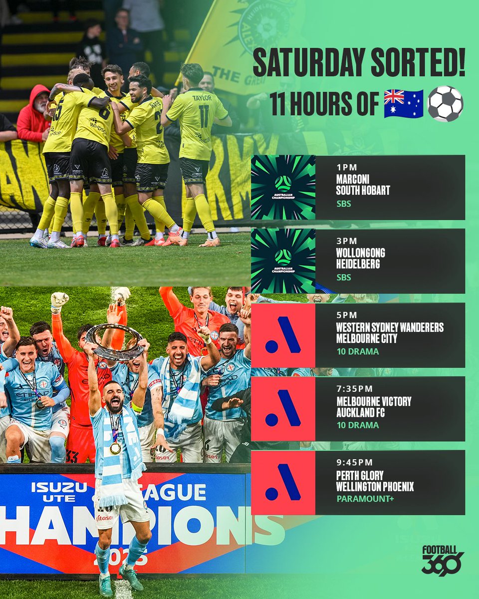 This Saturday is FOOTBALL HEAVEN for Aussie fans 😍🇦🇺⚽️

Put your hand up if you're not leaving the couch 🙋‍♂️