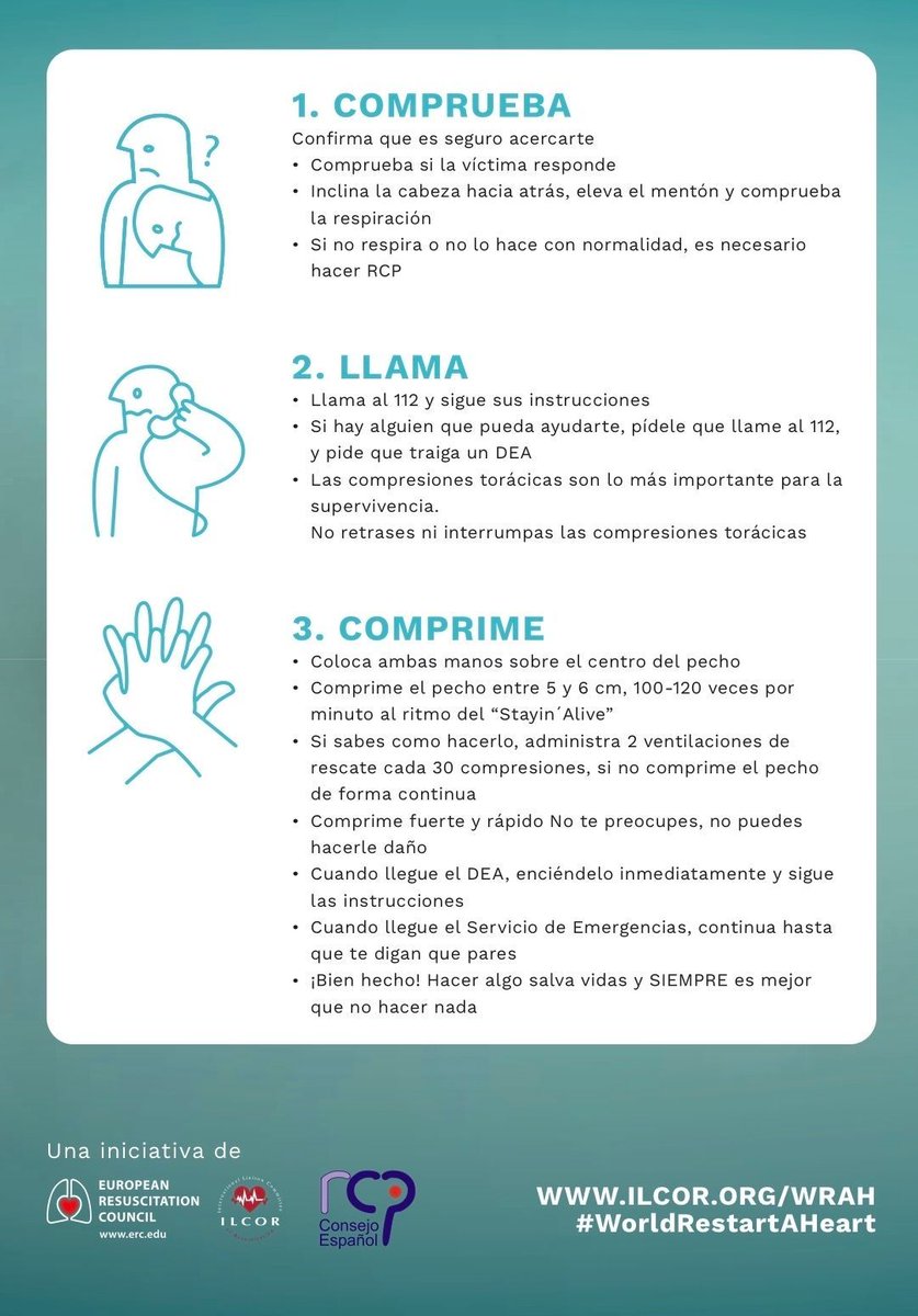 seeiucoficial's tweet image. 🫀 DÍA MUNDIAL DE LA PARADA CARDÍACA 2025 🫀

💬 Recuerda: cada minuto cuenta, y con formación en RCP, tú también puedes ser el primer eslabón de la cadena de supervivencia.

#DíaMundialDeLaParadaCardíaca #RCP #StopCardiacArrest #CuidadosCríticos #EnfermeríaIntensiva