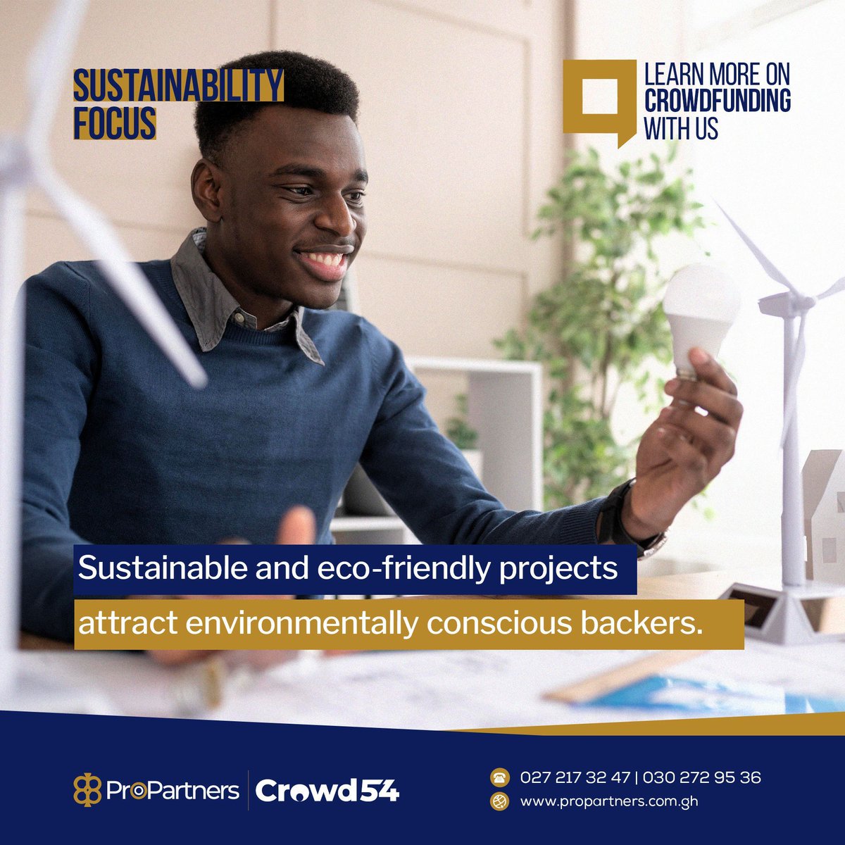 propartnersgh's tweet image. SUSTAINABILITY FOCUS 

Sustainable and eco-friendly projects attract environmentally conscious backers or investors. 

#Propartners #Crowdfunding #GreenFinance #GreenCapital #Sustainability