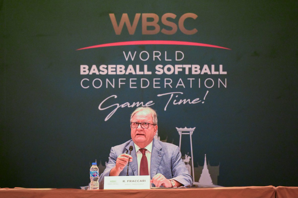 Today in Bangkok, I opened the final <a href="/WBSC/">WBSC ⚾🥎</a>  Executive Board meeting before Saturday’s elections at the 6th WBSC Congress.
Thank you to all the EB members for your support and teamwork over the past 4 years — we faced challenges, found solutions, and achieved great results