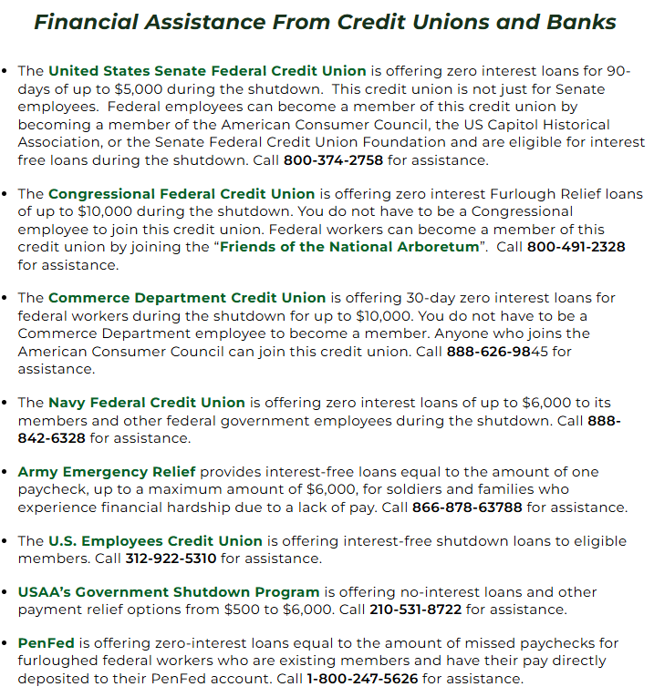 RichardHeartWin's tweet image. Federal Worker? This info might help you make ends meet. Lots and lots of loans are available.
Credit Unions: mddccua.org/2025/10/federa…
Banks: aba.com/news-research/…