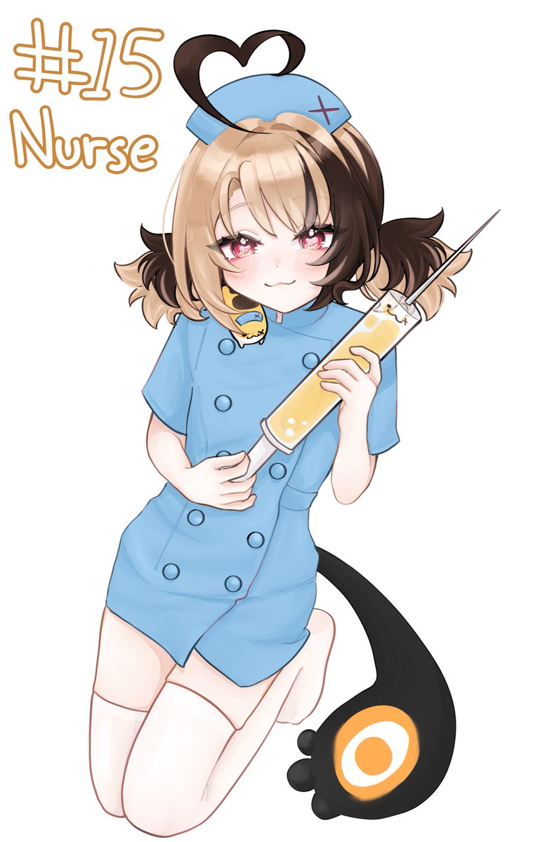 #HOLOctober day15 nurse!💉💉💦
the grem injection that turns you into a grem

(gigi pls cure my raging headache 😓)

#rkggk