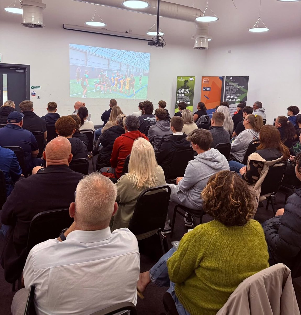 Incredible open evening event for the Leicester Tigers ACE Programme at Coventry College for 16-18yrs olds. 
Fantastic to see so many people in attendance at our home the Alan Higgs Centre in Coventry.
<a href="/CoventryPublic/">Coventry College Sport & Uniformed Public Services</a> <a href="/CovCollegeRugby/">Leicester Tigers ACE Programme at Cov College</a> <a href="/CoventryPublic/">Coventry College Sport & Uniformed Public Services</a> 
#playerpathway #tigersace
