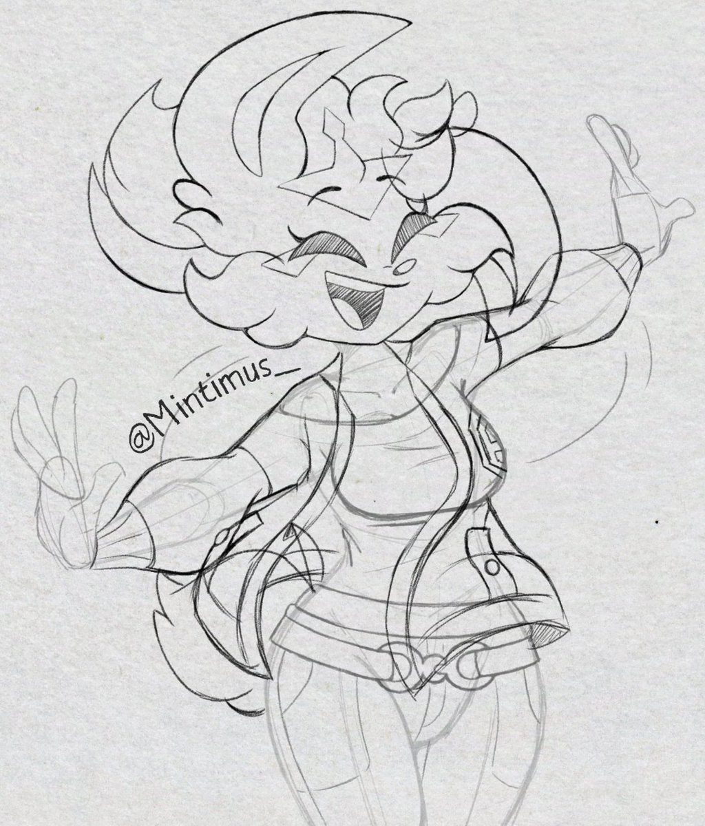 Cinderace in Team MZ - #Pokemon #PokemonZA 
Finally, Legends Z-A is here... I drew this because I was so excited.

She spin!