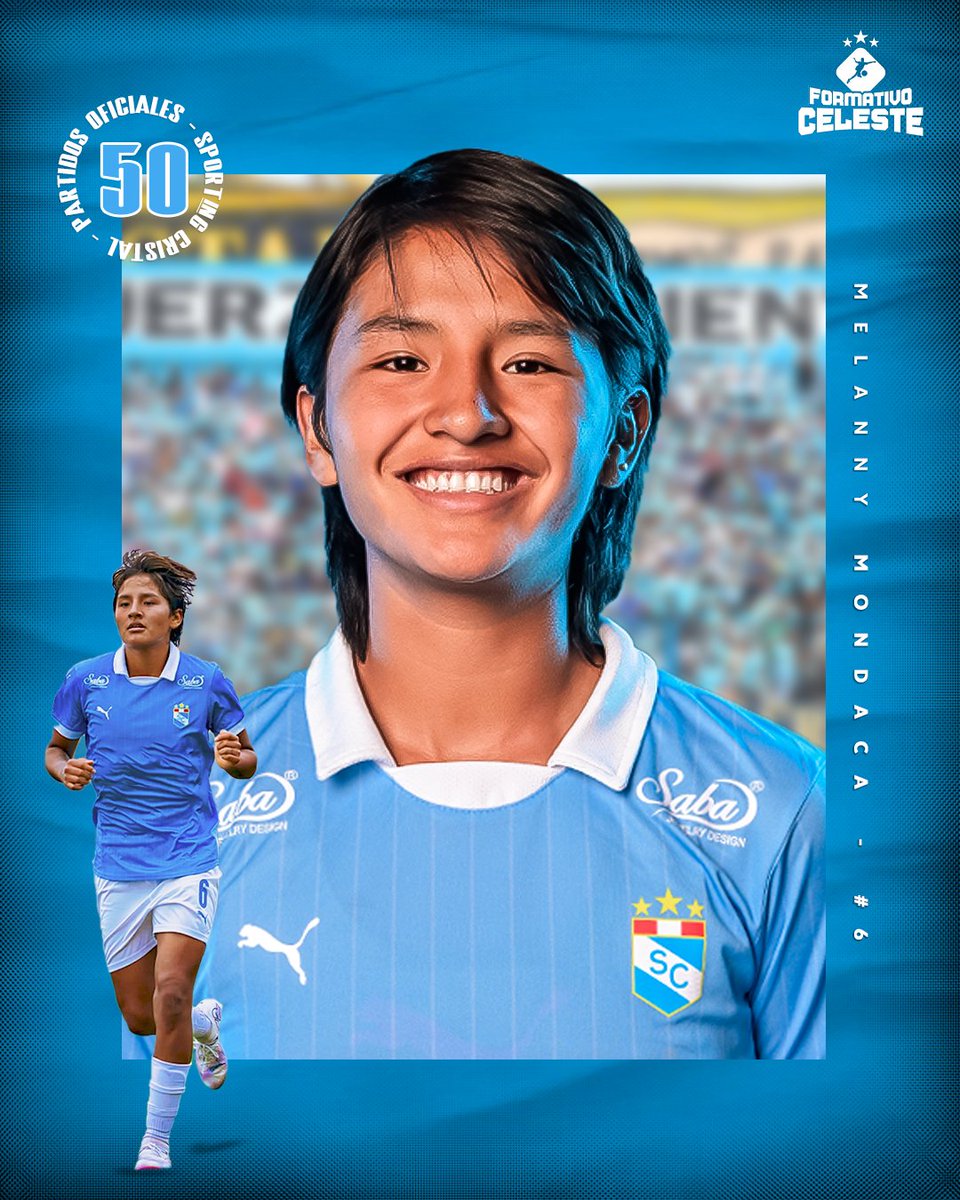 👏🏼 ¡Felicidades Melanny!

✅ Melanny Mondaca cumplió 5⃣0⃣ partidos con <a href="/SCfemenino/">Sporting Cristal Femenino</a> en el encuentro ante FBC Melgar.

🔝 Sexta futbolista en cumplir 50 partidos oficiales desde el regreso de la DiviSCión Femenina
⚽️ 3 goles
👟 4 asistencias

¡𝗙𝘂𝗲𝗿𝘇𝗮 𝗖𝗿𝗶𝘀𝘁𝗮𝗹! 💙