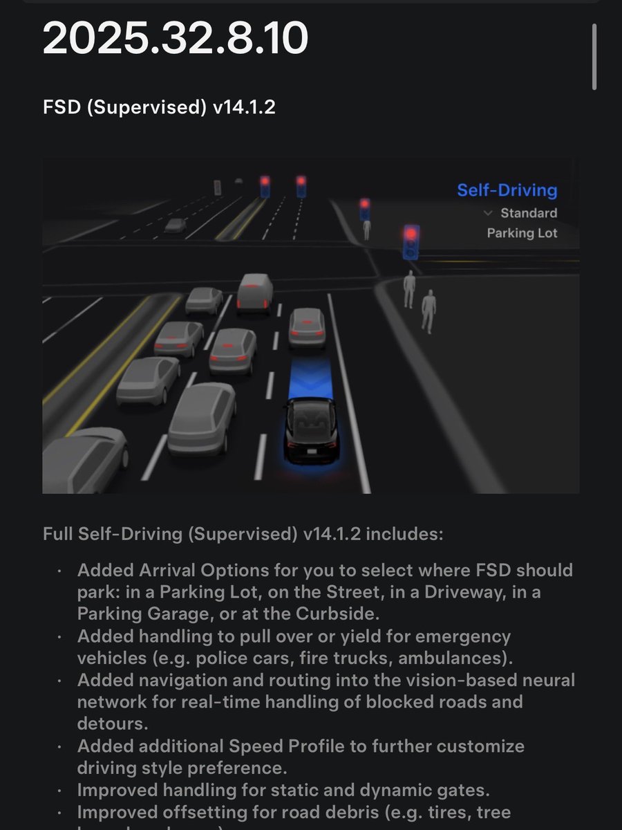 daltybrewer's tweet image. BREAKING:
TESLA HAS JUST LAUNCHED FSD V14.1.2, WHICH INTRODUCES THE MAD MAX MODE
Mad Max Mode has faster speeds and more frequent lane changes than Hurry Mode
Insanely fast updates!
$TSLA