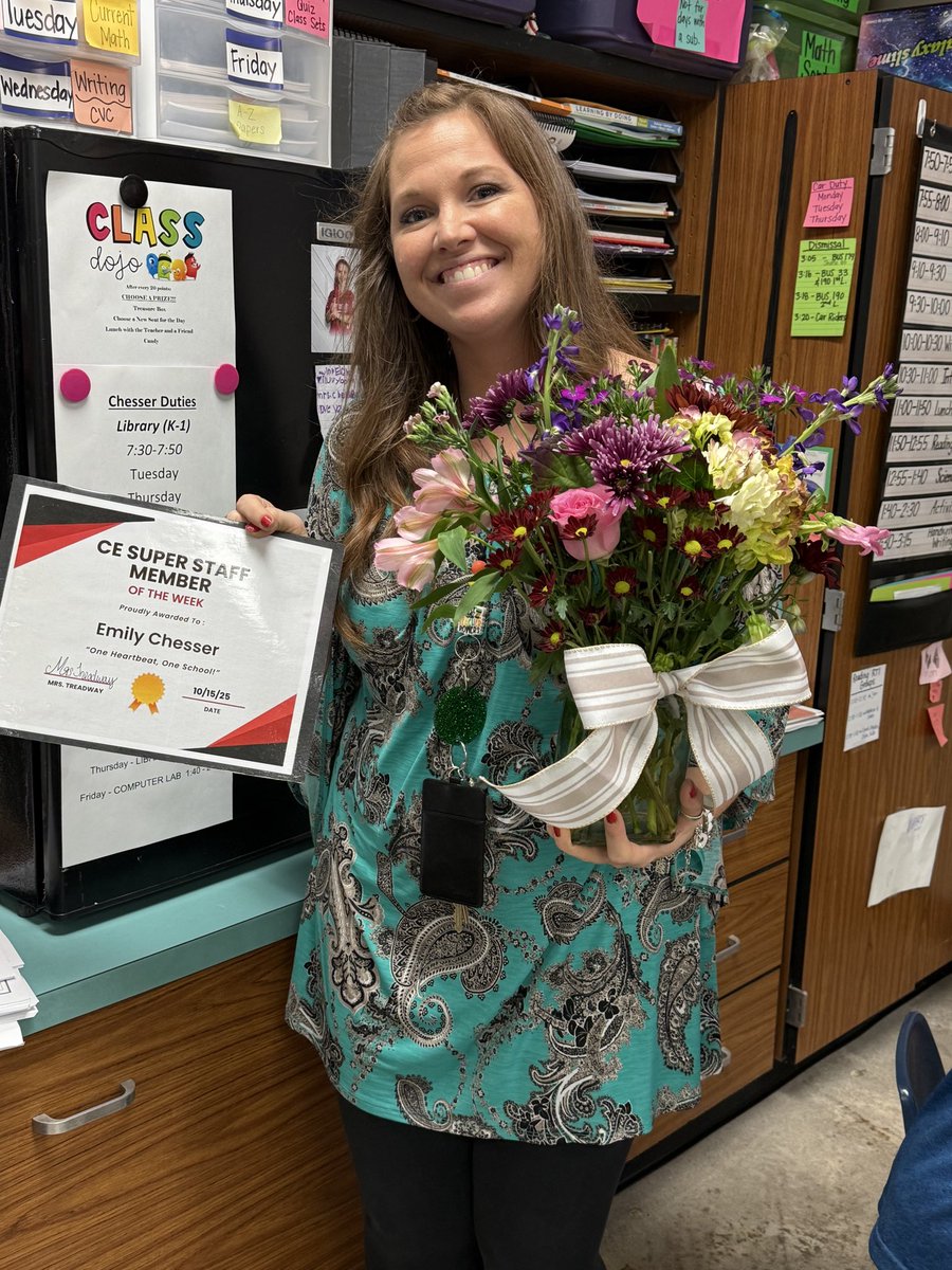 Super Staff of the week. Nurse Christian and Mrs. Chesser