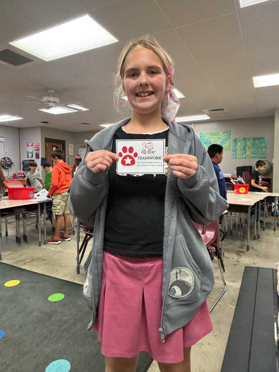 Jett All Star Awards for teamwork! Great job!