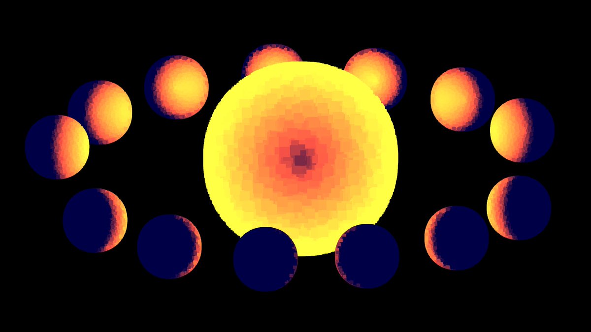 KilledByAPixel's tweet image. Lunar Cycle 🌗 dwitter.net/d/34421 #javascript #tinycode

for(q=frame!=9,i=1e4,A=q&amp;amp;&amp;amp;C(t*=25),B=S(t);t&amp;lt;6&amp;amp;&amp;amp;--i;x.fillRect(960+A*800+r*X,540+r*Y-B*300,r/=9,r))r=q?t?99:i:300,Z=i**.9%1,W=1-Z*Z,X=W*S(i),Y=W*C(i),x.fillStyle=t&amp;amp;&amp;amp;R(v=(B*Z-A*X+!q*W)*800,v/3,70)
