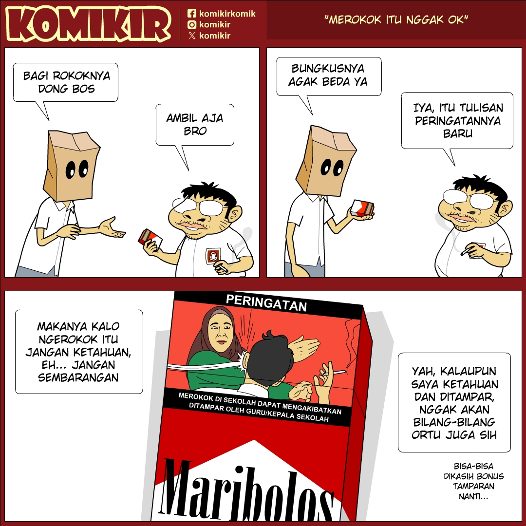 komikir's tweet photo. Komik hari ini: "Merokok itu nggak OK". https://t.co/ZQa6pL6IXE