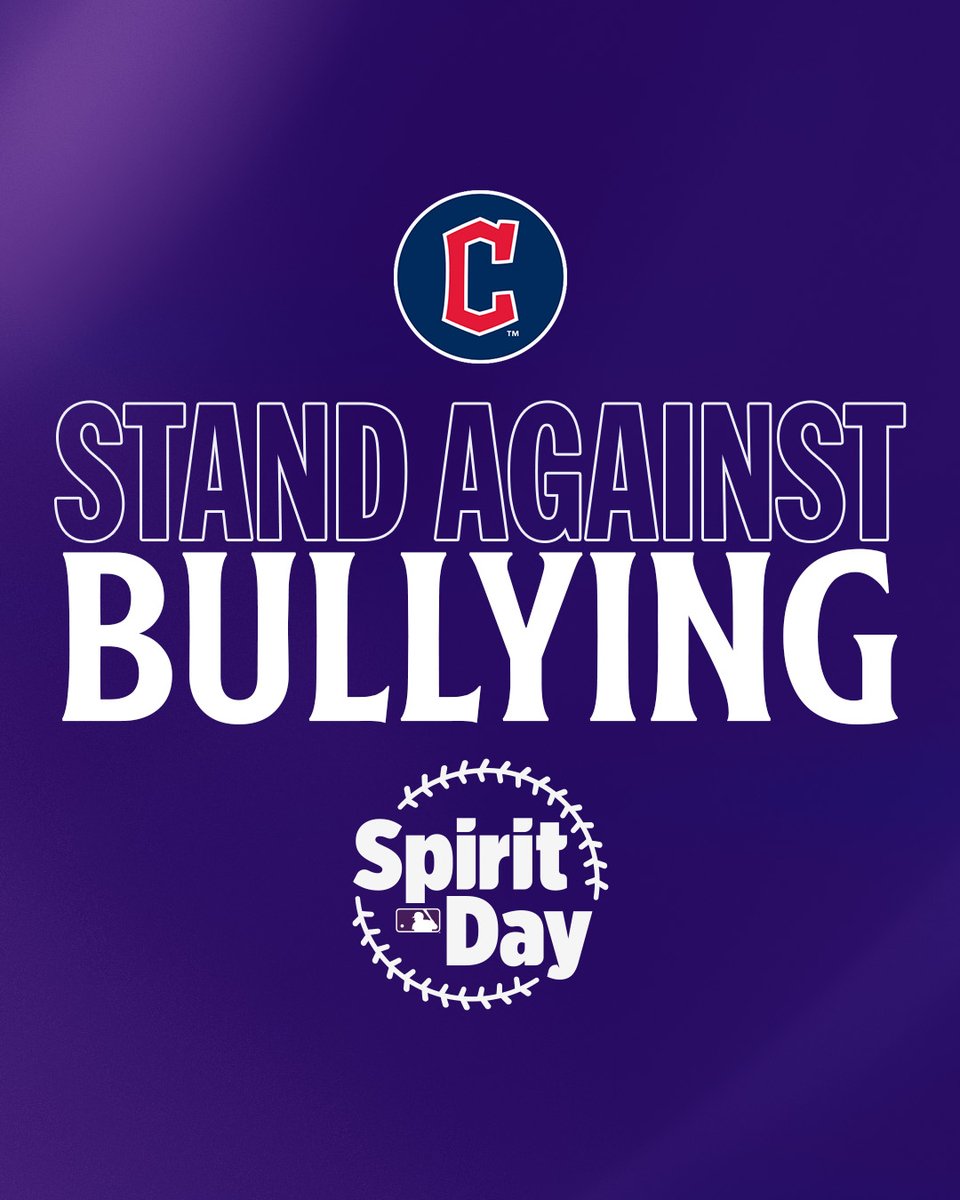 CleGuardians's tweet image. Today, as we do every October, we stand alongside MLB on #SpiritDay to join together against the bullying of LGBTQ+ youth. 💜

#GuardsBall