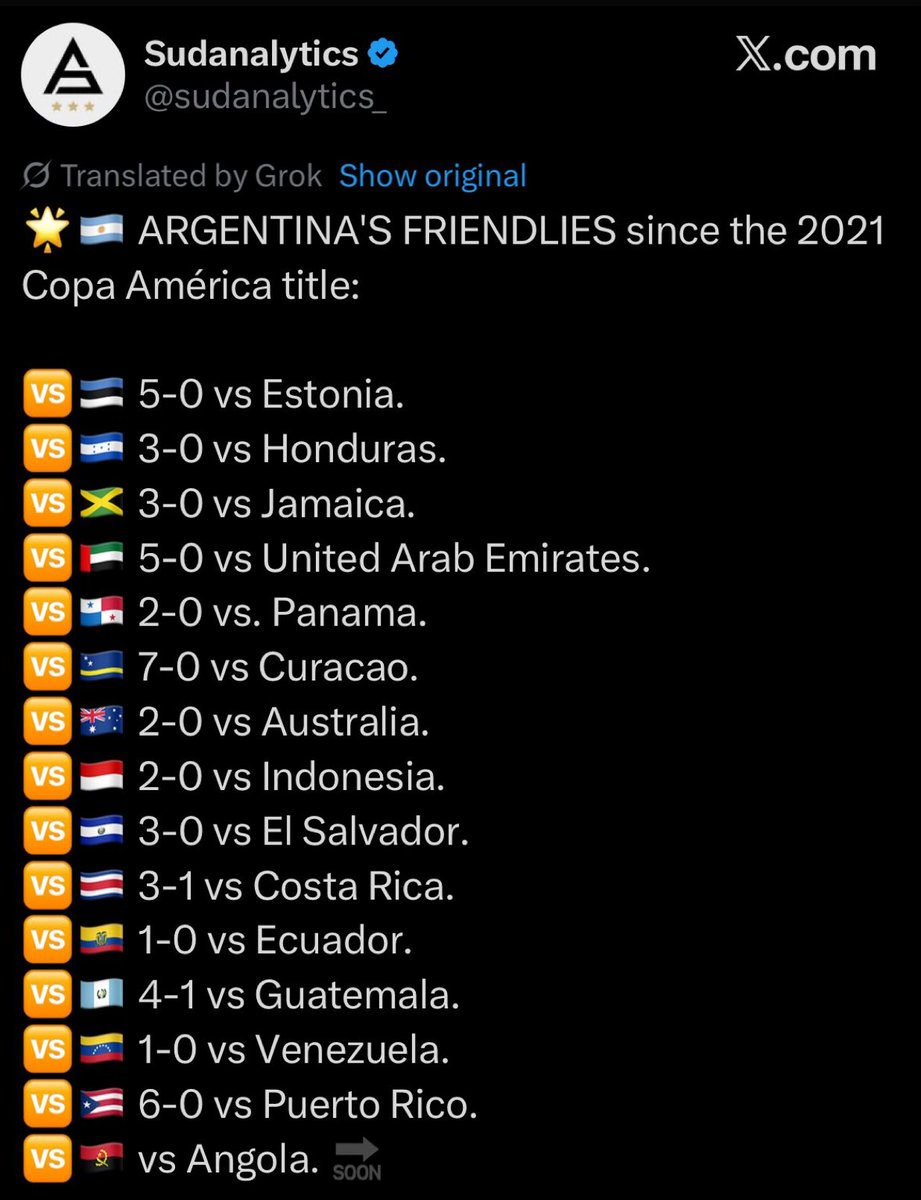 arielipillo's tweet photo. 😭 No te sientas triste si no logras tus objetivos…

Recuerda que a Messi le hicieron todos estos amistosos para poder alcanzar a Cristiano Ronaldo en Goles con la selección a falta de 12 goles,
para que después de estos 14 amistosos este a falta de 29 goles de Cr7

🐐 143 ⚽️
🥶 114 ⚽️

😭😭☠️☠️

https://t.co/DfgpKsFIkK