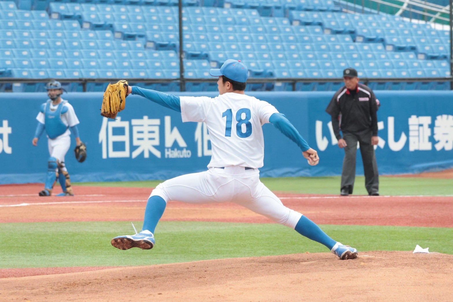 東海大菅生 ユニホーム黒/青 ストライプ ストライプユニフォーム(青×黒