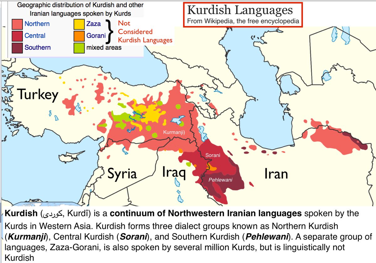 Only by studying this linguistic map, we can observe Kurdish going through a corridor to upper-Mesopotamia. It’s well noted that the Kurdish dialects evolved after the lingustic ancestors of Kurds settled in the region. Linguistically Kurmanji is classified as north-Kurdish while