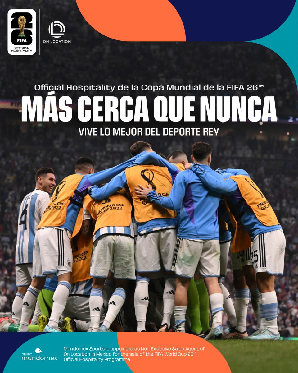 Grupo Mundomex ha sido designado como agente de ventas autorizado de On Location en México para la venta del programa oficial de hospitalidad de la Copa Mundial de la FIFA26™

Más información: hospitality2026@mundomex.com.mx

#FIFAWorldCup  #OfficialHospitality #GrupoMundomex