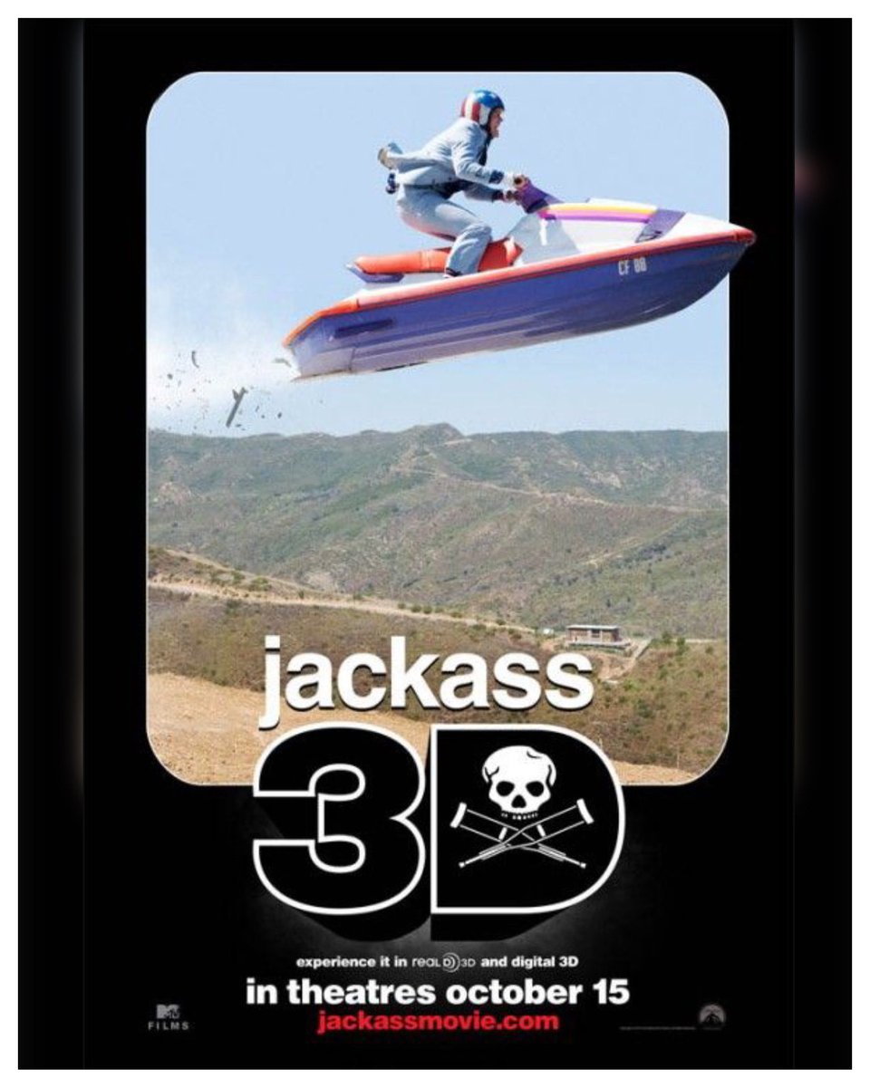 WreckLeaguePod's tweet photo. 15 Years #Jackass3D Starring: #JohnnyKnoxville #BamMargera #SteveO #RyanDunn #WeeMan #PrestonLacy #ChrisPontius #EhrenMcGhehey #DaveEngland Directed By: #JeffTremaine
#WreckLeaguePodcast https://t.co/Y7DIAKfple