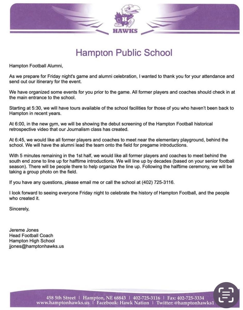 Hampton Hawks Football tweet media